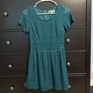 Teal Lace Dress